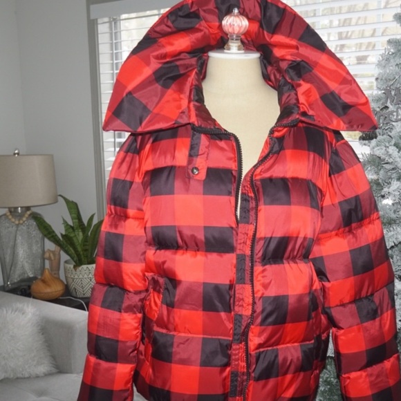 Kendall & Kylie plaid puffer coat - Picture 4 of 8